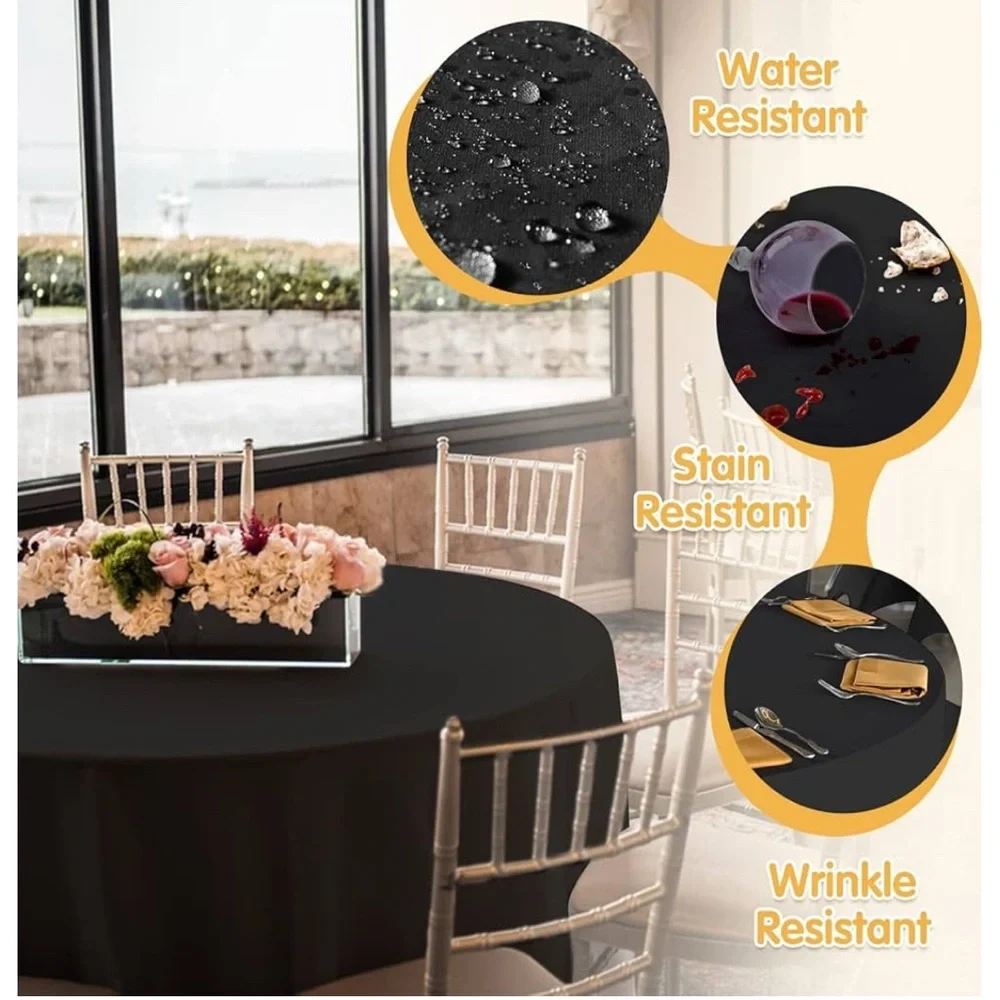 Elegant Black Tablecloth for Dining